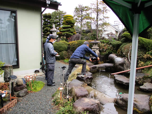 池工事前の地鎮祭